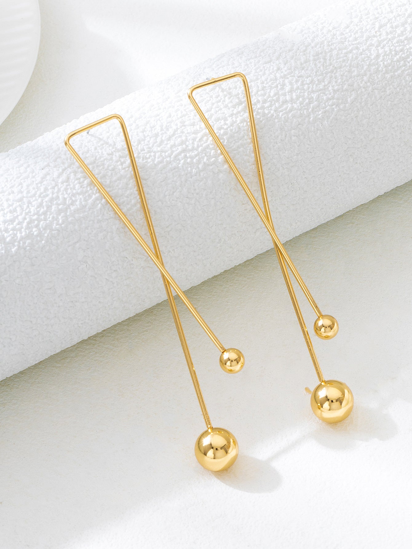 Golden Orbit Drop Earrings