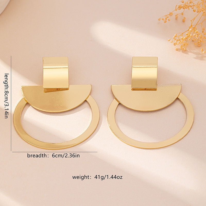 Golden Halo Statement Earrings (Left)