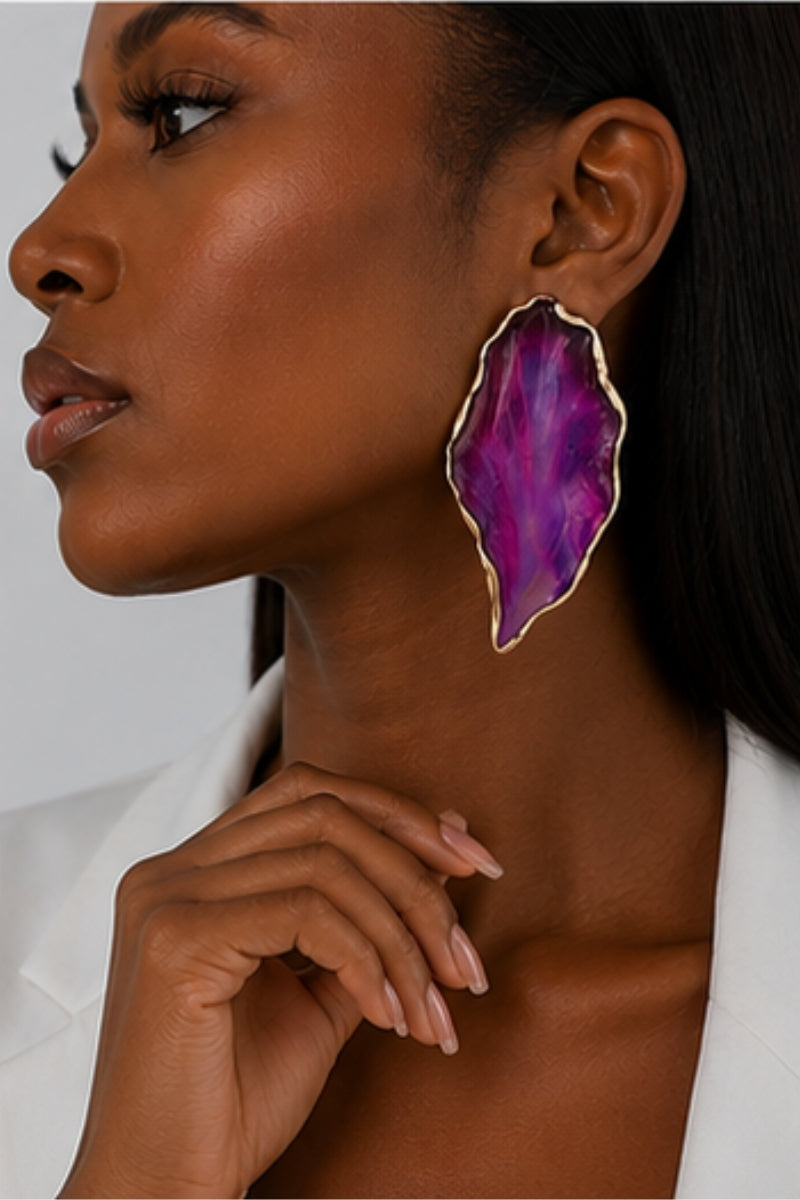 Amethyst Luxe Statement Earrings