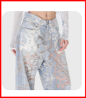 Azure Bloom Denim Set