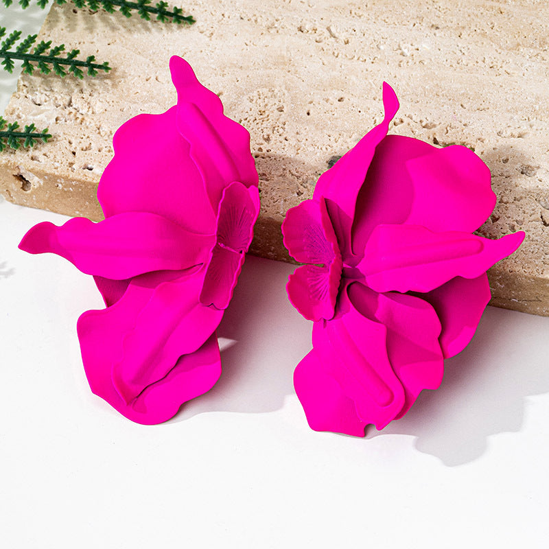 Fuchsia Bloom Statement Earrings
