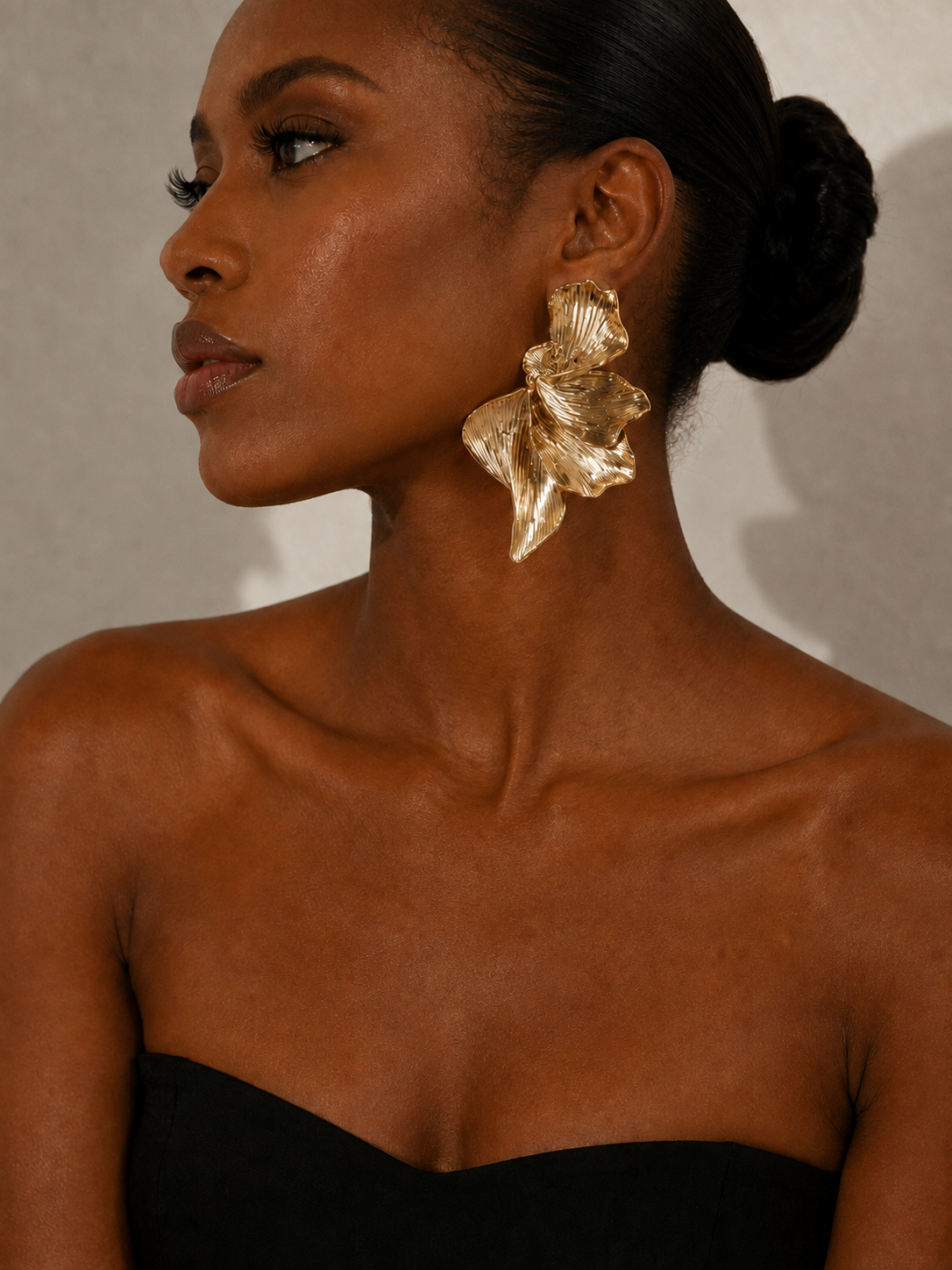 Golden Bloom Statement Earrings