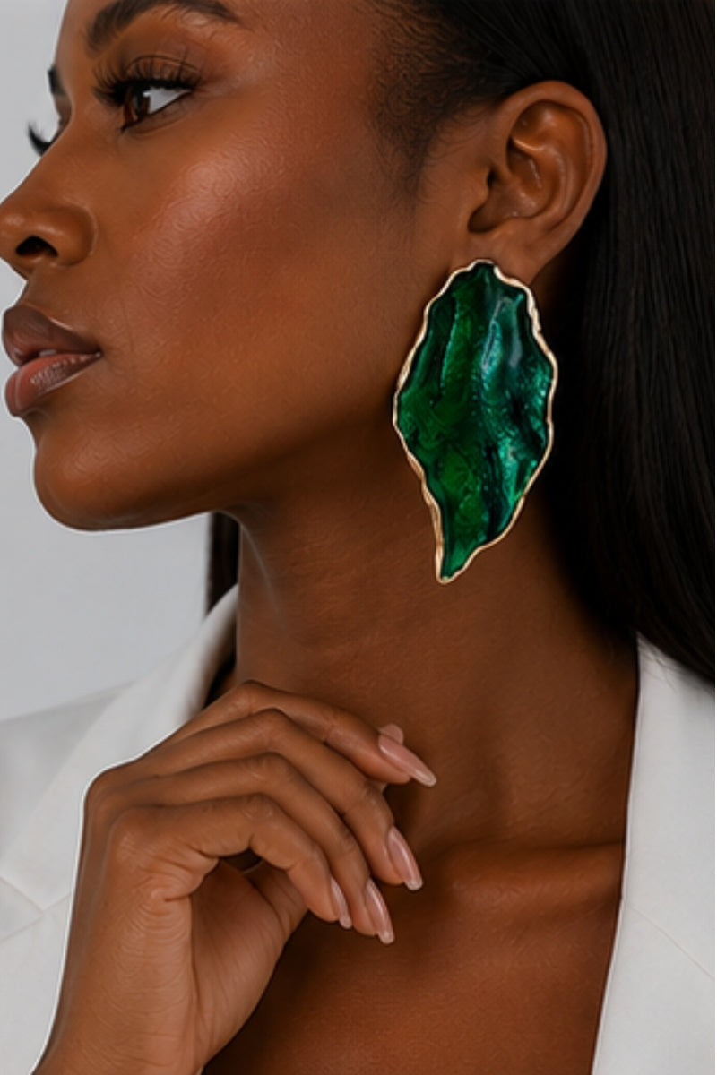 Emerald Luxe Statement Earrings