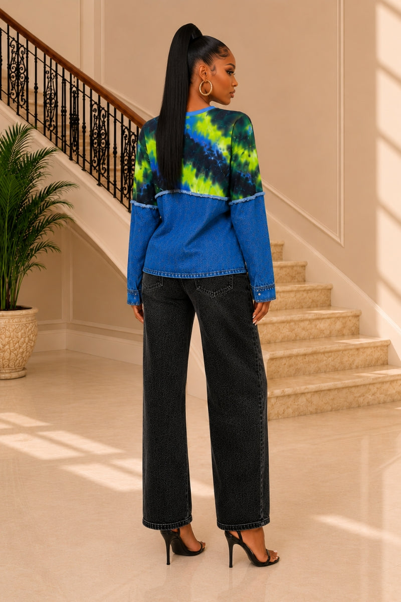 Electric Tide Denim Top