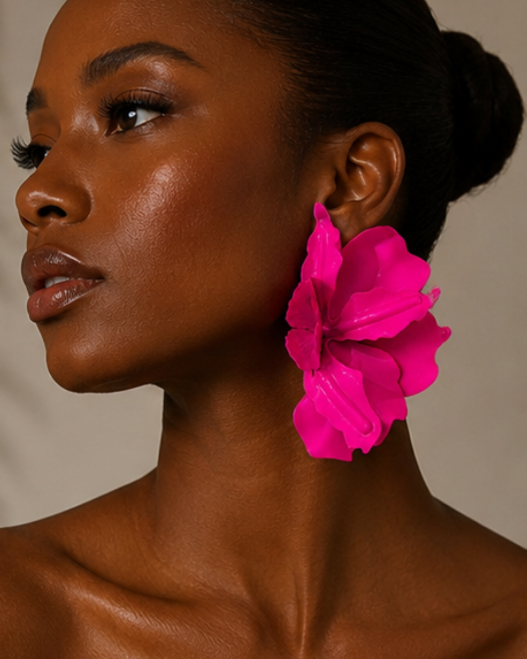 Fuchsia Bloom Statement Earrings