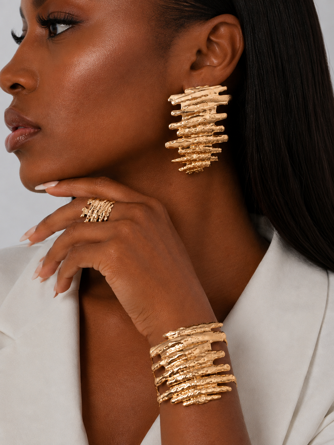 Molten Gold Statement Set